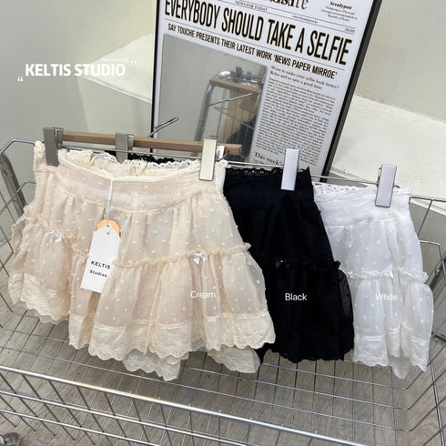 Ladies Lacey Layered Mini Skirts